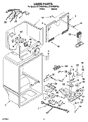 LINER PARTS Diagram and Parts List for ET1RHMXKT05  Whirlpool Refrigerator