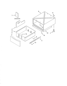 Pedestal Parts Diagram and Parts List for 11094836202  Kenmore Dryer