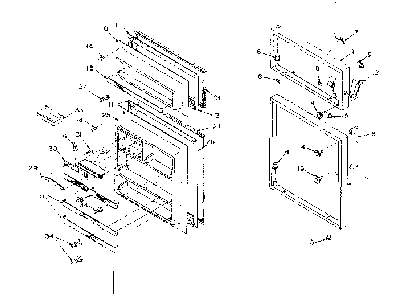 Refrigerator Door Parts Diagram and Parts List for 106R12D1  Kenmore Refrigerator