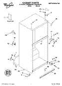 CABINET PARTS Diagram and Parts List for ET8RHMXKQ03  Whirlpool Refrigerator