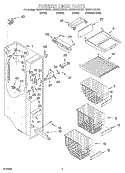 FREEZER LINER Diagram and Parts List for GS6SHAXKQ01  Whirlpool Refrigerator