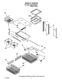 SHELF PARTS Diagram and Parts List for GB9FHDXWS05  Whirlpool Refrigerator