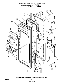 Refrigerator Door Diagram and Parts List for ED27DQZWN11  Whirlpool Refrigerator