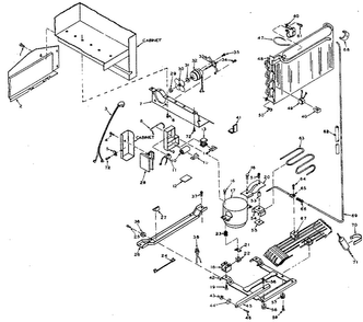 Unit Parts Diagram and Parts List for 106U14GS  Kenmore Refrigerator