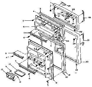 Door Parts Diagram and Parts List for 106T12E  Kenmore Refrigerator