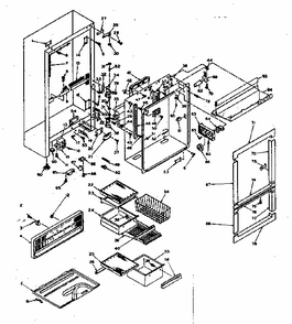 Cabinet Parts Diagram and Parts List for 106T16GL  Kenmore Refrigerator