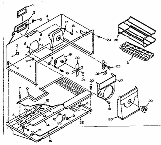 Freezer Parts Diagram and Parts List for 106T12EX  Kenmore Refrigerator
