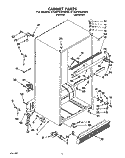 CABINET Diagram and Parts List for ET22PKXAW00  Whirlpool Refrigerator