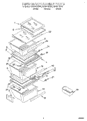 REFRIGERATOR SHELF Diagram and Parts List for GD22DFXFB01  Whirlpool Refrigerator