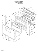 DOOR PARTS Diagram and Parts List for TES356MS0  Estate Range