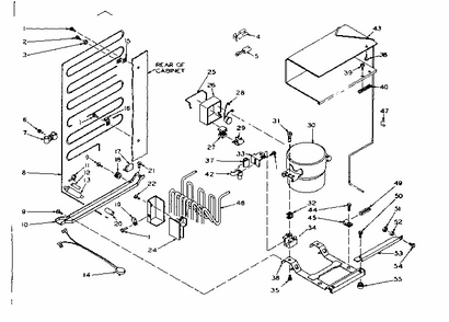 Unit Parts Diagram and Parts List for 106T13A  Kenmore Refrigerator