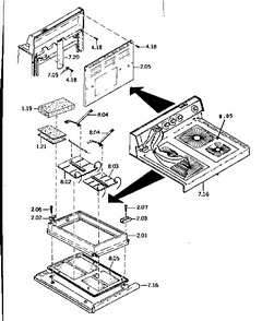 Rangetop Diagram and Parts List for 1189367100  Kenmore Range