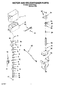 MOTOR AND ICE CONTAINER PARTS Diagram and Parts List for GS6NVEXSL00  Whirlpool Refrigerator