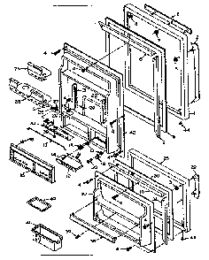 Door Parts Diagram and Parts List for 106T16GL1  Kenmore Refrigerator