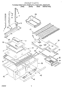 SHELF Diagram and Parts List for GT22DCXJB01  Whirlpool Refrigerator