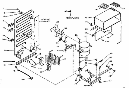 Part Location Diagram of 513833 Whirlpool Refrigerator condenser