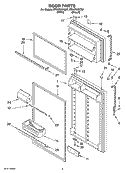 DOOR PARTS Diagram and Parts List for ET8LFKXKT07  Whirlpool Refrigerator