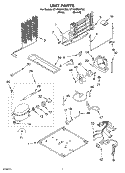 UNIT Diagram and Parts List for ET1NHMXKT02  Whirlpool Refrigerator