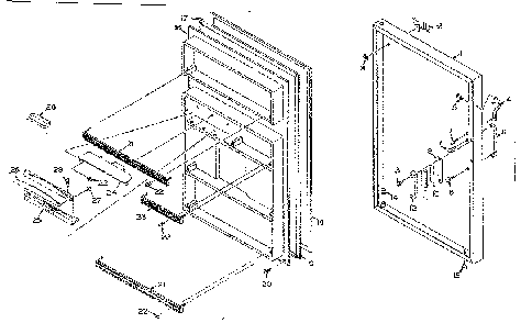 Refrigerator Door Part Diagram and Parts List for 106R12CL  Kenmore Refrigerator