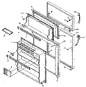 Door Parts Diagram and Parts List for 106W14BIM  Kenmore Refrigerator
