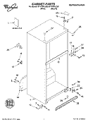CABINET PARTS Diagram and Parts List for ET1FTEXLT02  Whirlpool Refrigerator