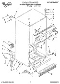CABINET Diagram and Parts List for ET18GKXBW00  Whirlpool Refrigerator