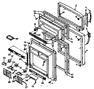 Door Parts Diagram and Parts List for 106W14EIML  Kenmore Refrigerator