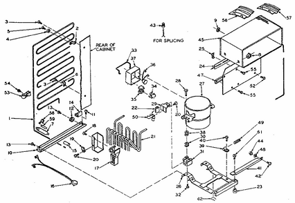 Unit Parts Diagram and Parts List for 106W14BIML  Kenmore Refrigerator