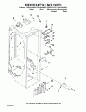 REFRIGERATOR LINER PARTS Diagram and Parts List for GS5VHAXWQ02  Whirlpool Refrigerator