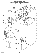 ICEMAKER PARTS Diagram and Parts List for ET1MHMXRQ01  Whirlpool Refrigerator