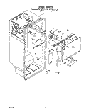 LINER Diagram and Parts List for ET18DKXWW01  Whirlpool Refrigerator
