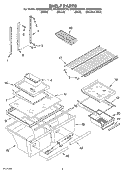SHELF Diagram and Parts List for GR2SHKXKS00  Whirlpool Refrigerator