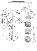 FREEZER LINER PARTS Diagram and Parts List for GS6SHEXNQ04  Whirlpool Refrigerator