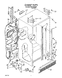 CABINET Diagram and Parts List for ED27DQXXN02  Whirlpool Refrigerator