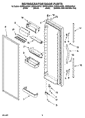 REFRIGERATOR DOOR PARTS Diagram and Parts List for GD5SHAXNT01  Whirlpool Refrigerator