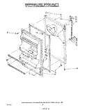REFRIGERATOR DOOR Diagram and Parts List for ET18JMXMWR9  Whirlpool Refrigerator
