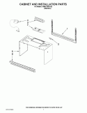 CABINET AND INSTALLATION PARTS Diagram and Parts List for  Whirlpool Microwave