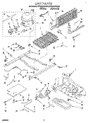 UNIT Diagram and Parts List for ET22PKXAN03  Whirlpool Refrigerator
