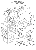 LINER Diagram and Parts List for ET8WTMXKT00  Whirlpool Refrigerator