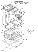 SHELF PARTS, OPTIONAL PARTS Diagram and Parts List for ET1CHMXKT09  Whirlpool Refrigerator