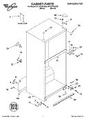 CABINET, LITERATURE Diagram and Parts List for ET1WTKXKQ07  Whirlpool Refrigerator
