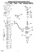 MOTOR AND ICE CONTAINER PARTS Diagram and Parts List for GD2SHAXNL01  Whirlpool Refrigerator