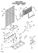 UNIT PARTS Diagram and Parts List for ET6WSMYKQ01  Whirlpool Refrigerator