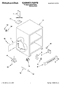 CABINET PARTS Diagram and Parts List for KDDA27TRS00  KitchenAid Refrigerator