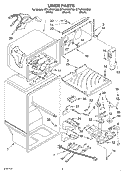 LINER Diagram and Parts List for ET1LFKXKT00  Whirlpool Refrigerator
