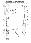 MOTOR AND ICE CONTAINER PARTS Diagram and Parts List for GS5SHAXSB01  Whirlpool Refrigerator