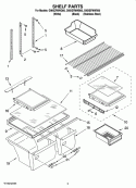 SHELF PARTS Diagram and Parts List for G9IXEFMWB00  Whirlpool Refrigerator