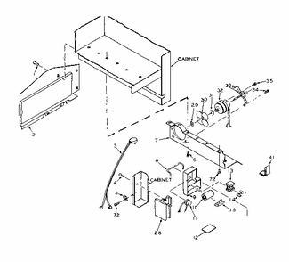 Refrigerator Unit Parts Diagram and Parts List for 106U16GIM  Kenmore Refrigerator