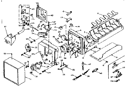 Ice Maker Parts Diagram and Parts List for 106U14EIML  Kenmore Refrigerator
