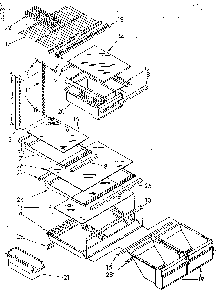 Shelf Diagram and Parts List for ET20GKXSG01  Whirlpool Refrigerator